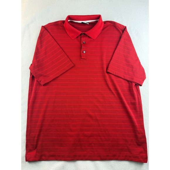 Nike Golf Dri-FIT Polo Short Sleeve Shirt Striped Athletic Training XL - Picture 1 of 9